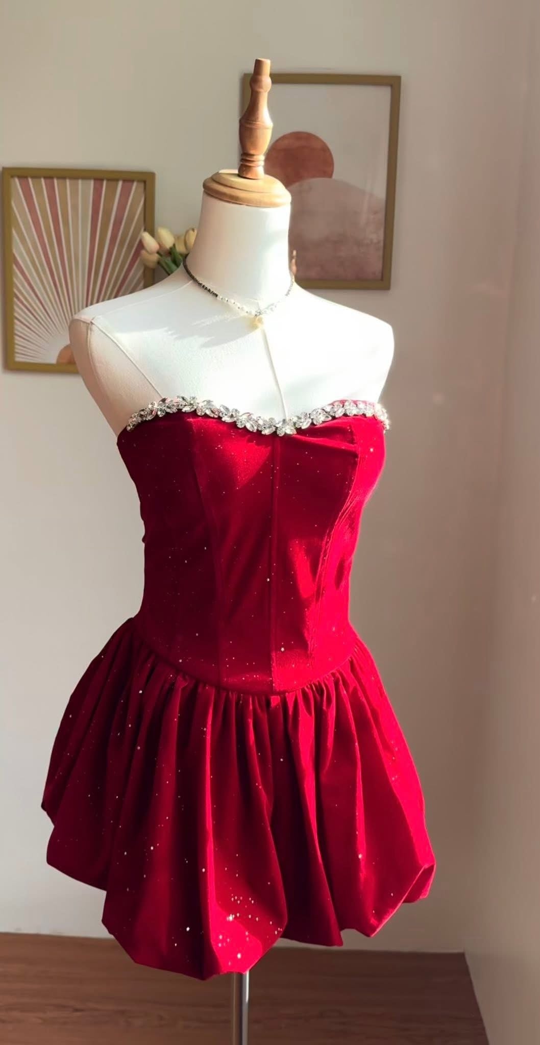 Red Velvet Dress